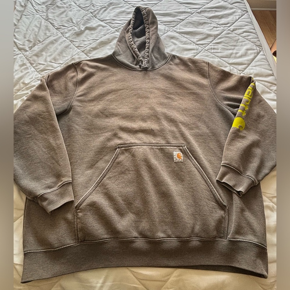 Carhartt Brown Sun Faded Hoodie Size 2XL